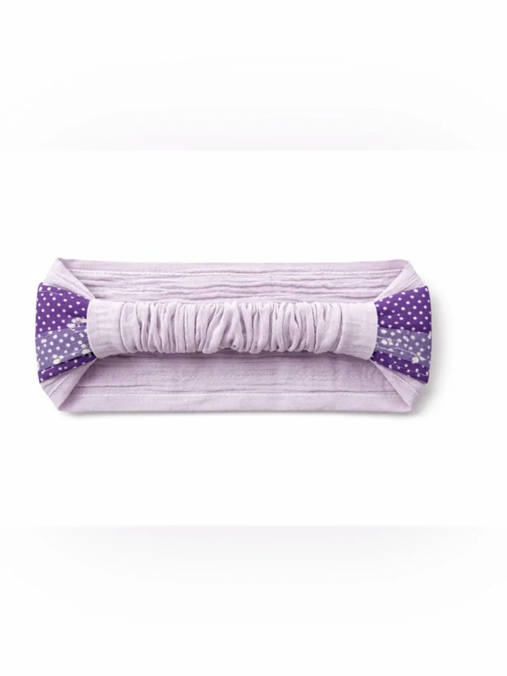 Boho Patchwork Wide Headbands Duo, Fits All Rhinestone Cotton Linen Hairbands